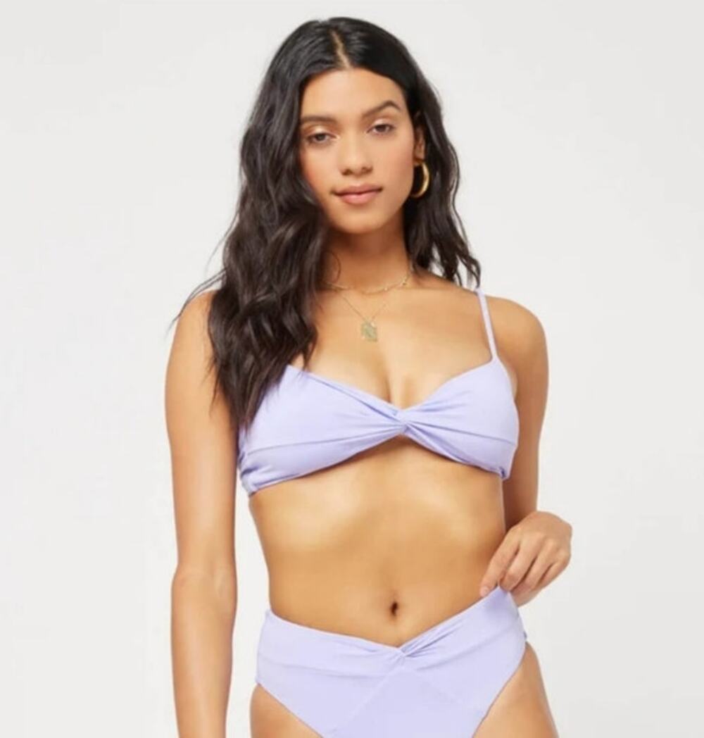 L*Space Ringo Bikini Top in Wisteria Purple Size Small NWT Adjustable